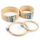 10 Piece 3 Inch And 4 Inch Embroidery Hoops Bamboo Circle Cross Stitch Hoop J6B7