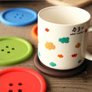 Silicone Giant Button Coasters Tea Cup Mug Drinks Table Placemat Place Mat    Z