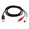 2Port RCA to USB 2.0 Audio/Video A/V Adapter Cable,Male to Male Splitter Cords
