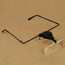 LED Light Adjustable Loupe Folding Glasses Magnifier Metal Frame Headband Watch