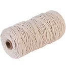 3Mmx200M Natural Handmade Cotton Cord Macrame Yarn Rope Diy Wall Hanging Pl J8H5