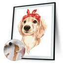 Headband Dog Oil Painting By Numbers Canvas Paint Art Pictures Home Decor A