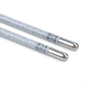 1Pair White Vine Pattern Stainless Steel Chopsticks Tableware Kitchen Flatware.
