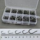 500pcs 10 Different Size Circle Fishing Fish Hook Set With Box Stainless Steel