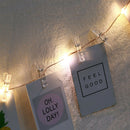 4xLED Light String w/ Clear Photo Clips for Indoor/Outdoor Decoration 20led