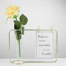 Suspension Test Tube Transparent Glass Vase Metal Flower Stand Home Decorat Z2L4
