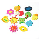 12pcs Fridge Magnet Wooden Cartoon Animals Novelty Magnets Colourful Kid's Fun