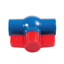 2pcs 20mm Full Port Non slip Handle Lever PVC Ball Valve Blue Red