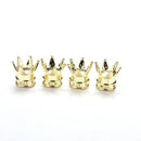 4x Car Golden Crown Tyre Tire Wheel Valve Stems Air Dust Cover Caps HK