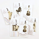 Metal Bookmark Musial Piano Guitar Bookmark for Book Creative Gift Stationery BX