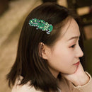 3pcs DIY Full Drill Diamond Painting Barrettes Peafowl Women Girls Hairpins