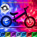 Rechargeable Bike Wheel Hub Lights Waterproof LED Cycling Colorful Spoke Lights