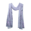Silk Scarf Women's Floral Printing Decoration Chiffon Scarf Beach Thin Shaw K9T7