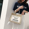 Women Linen Tote Casual Shoulder Bags Fashion Lady Print Handbags (White L) A