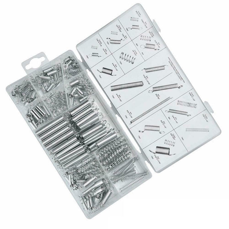 200pcs Zinc Plated Compression Extension Springs for Repairs Tension Spring