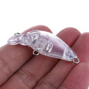 10 x Fishing Rock Bait 4.5CM White Transparent Embryo Body ZKY