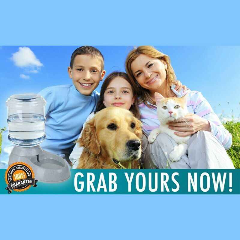 3.5L Large Automatic Pet For Cats Dogs Plastic Dog Food Bowl Pets Dispenser A9A8