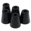 5 Pack 45x49mm Furniture Cabinet Round Rubber Case Feet Anti-Slip Circular