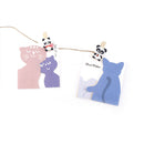 8x/lot Cartoon panda Wood Clip Photo Paper Clip Craft Decor with Hemp Rope JR