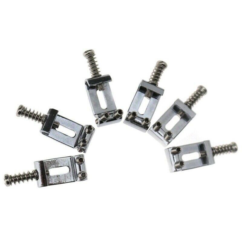 Set of 6 Replacement Chrome Tremolo Bridge Saddles For Fender Electric Guit
