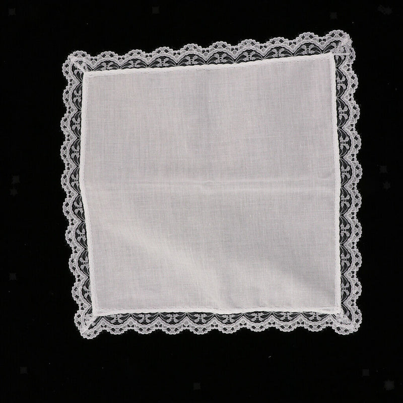 5Pack Men Women 100% Cotton White Handkerchiefs Comfy Hanky Party Hankies