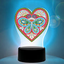DIY Diamond Painting LED Light Love Heart Embroidery Night Lamp Home Decor