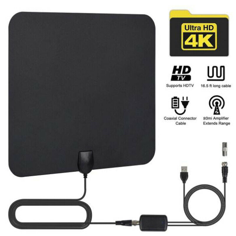 Digital ATSC/DVB-T2 Antenna TV HD 4K Antena Digital Indoor HDTV 1080p Amplifi 3C