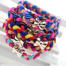 10X Weaves Bowknot Ponytail Elastic Holders Hair Accessories Girl Rubber Band BX