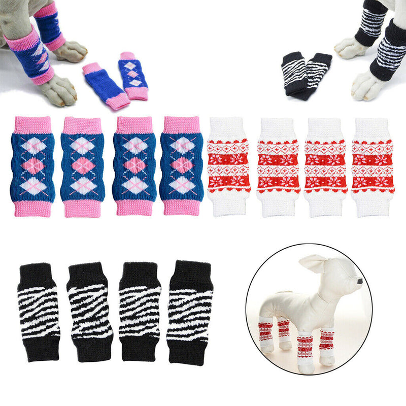 8 Count Pet Dog & Cat Leg Warmer / Arthritis Elderly Dogs Cats Bandage Socks