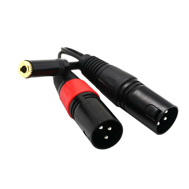 3.5mm Stereo Female To Dual XLR Male Y Splitter Cable