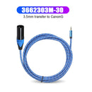 3.5mm Male to 3 Pin XLR Male Plug Connector Cable for Microphone Camera
