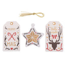18pcs/set Kraft Paper Tags Christmas DIY Crafts Hang Tag Gift Wrapping Supply OZ