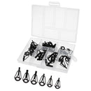 40 X Stainless Steel Fishing Rod Guide Fishing Rod Top Ring Ceramic Ring,