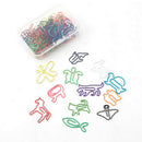 70Pcs Cartoon Shape Bookmark Metal Binder Paper Clips Clamp School Stationery