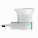 Button On-off Control E27 LED Socket To EU Plug Adapter Lamps Light Bulb Ho H6G8