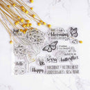 Butterflies Flower Silicone Clear Rubber Stamps Seal Scrapbooking Album Card