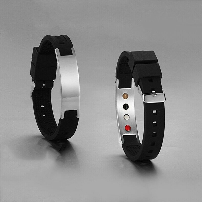 Power Silicone Bracelet Bio Elelents Energy Balance Bracelet Magnetic Wrist J7S6