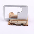 Credit Card Led Magnifier loupe with light Leather Case Favor magnifying gl N7K8