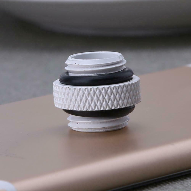 G1/4 Dual External Thread Hose Connector for PC Water Cooling System(White)
