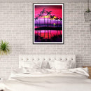 5D DIY Full Drill Diamond Painting Beach Tree Embroidery Mosaic Kit (W1283)