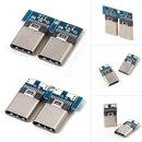 6 USB 3.1 Type C Male DIY Solder Cable Plug Connector Socket Attached PC Board..