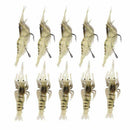 5X(10 Pcs Shrimp Fishing Simulation Soft Prawn Lure Hook Tackle Bait Sea F O9R1)