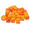 25 Pieces D6 Six Sided Transparent Blank Dices Board Game Transparent Orange