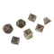 7 Pieces Durable Metal Dices Set - DND Game Polyhedral Solid Metal D&D Dice Set