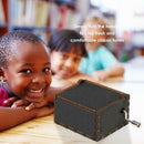 Retro Black Hand Cranked Music Box Party Xmas Gift Household Decor Ornament