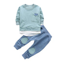 Autumn Children Clothing Set Cotton Kids Outfits 2 Pcs Child Suit Clothes G