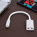CableDeconn A0403 USB-C to 3.5mm AUX Stereo Mic 5.1 Channel Sound Card Cord