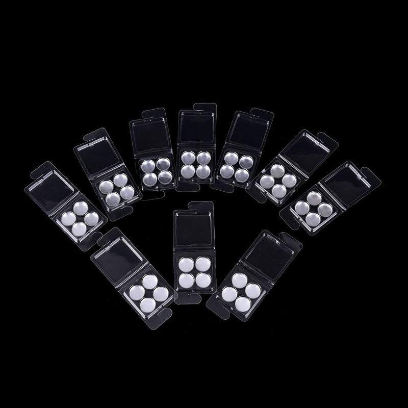 10 Set Empty Eyeshadow Palette Grade Plastic Pans DIY With 15mm Aluminium C T Kw