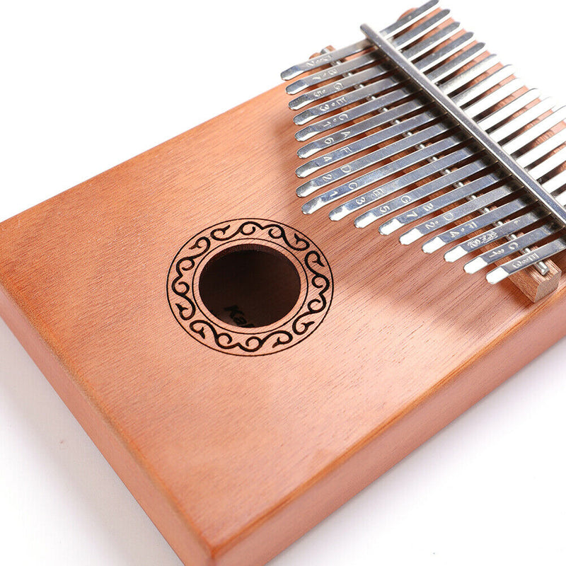 17-Key Thumb Finger Piano African Sanza Mbira Mahogany Wood Kalimba (Moire)