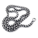 Jewelry Necklace for Men - Chain - 4mm Biker Retro Link - Stainless Steel - R1A7
